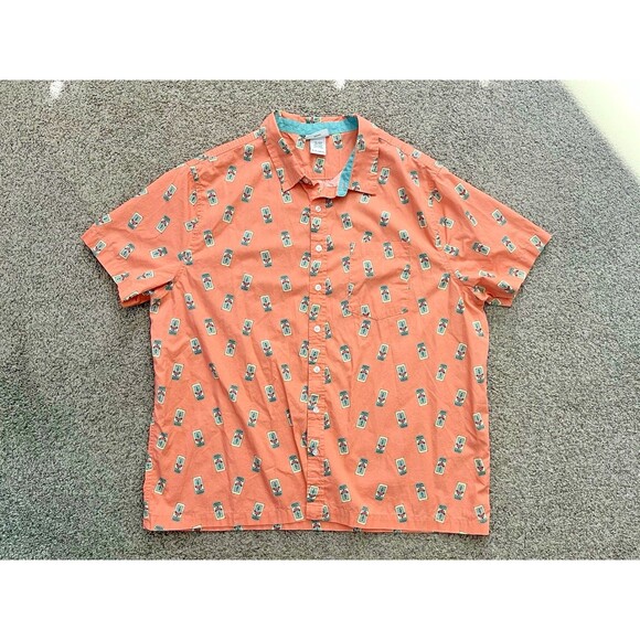 Disney Parks Push Talking Trash Can Short Sleeve Button Up Camp Shirt Size XL - Picture 2 of 6